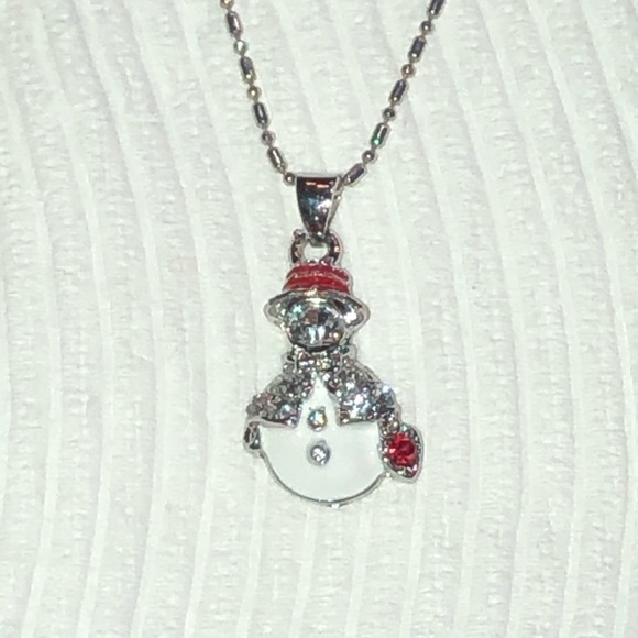 Swarovski crystal snowman Christmas silver chain - Picture 8 of 8